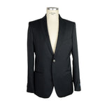 Made in Italy Elegant Milano Black Wool Men's Suit