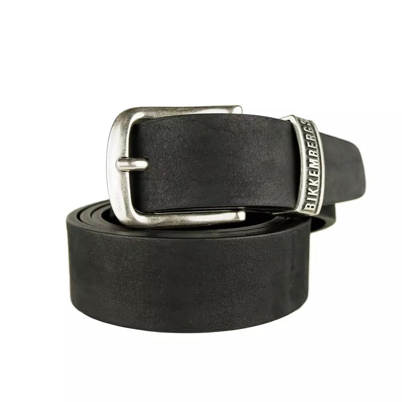Bikkembergs Sleek Calfskin Leather Belt in Classic Men's Black