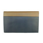 Cavalli Class Sleek Blue and Beige Leather Men's Wallet