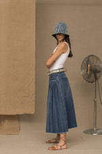 Don The Fuller Blue Cotton Women's Skirt