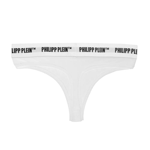 Philipp Plein Elegant White Thong Twin Women's Pack