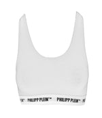 Philipp Plein Elegant Two-Piece White Logo Top Women's Set