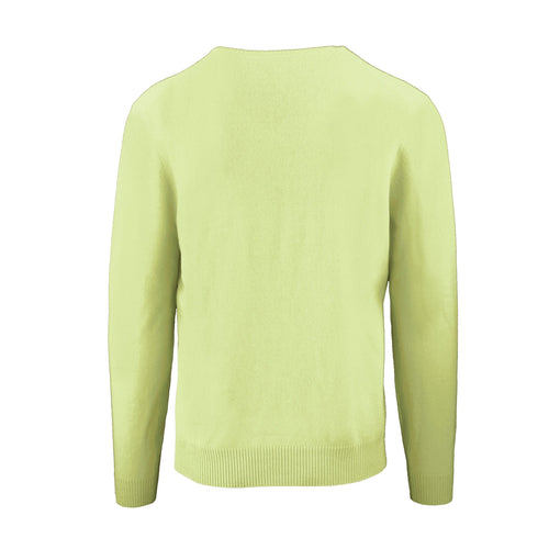 Malo Chic Cashmere Yellow Roundneck Men's Sweater