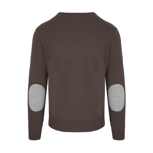Malo Elegant Brown Cashmere-Wool Blend Men's Sweater