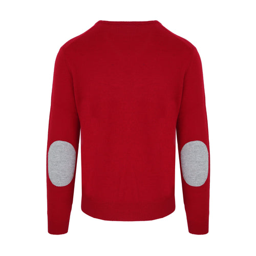 Malo Elegant Crimson Wool-Cashmere Blend Men's Sweater