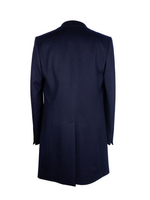 Made in Italy Elegant Blue Virgin Wool Men's Coat
