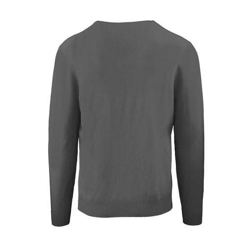 Malo Elegant V-Neck Cashmere Sweater in Magnet Men's Gray