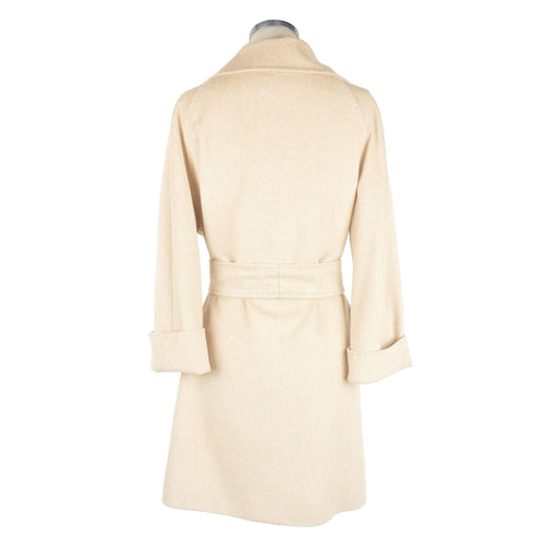 Made in Italy Beige Wool Vergine Jackets &amp; Women's Coat