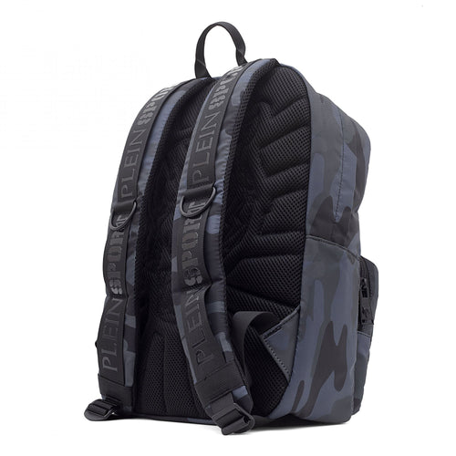 Plein Sport Elevate Your Style with the Gray Tiger Face Men's Backpack