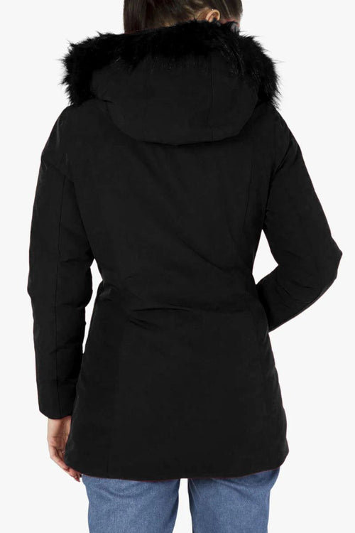 Yes Zee Chic Hooded Down Jacket with Fur Women's Detail