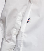 Aeronautica Militare Slim Fit White Cotton Shirt with Eagle Men's Logo