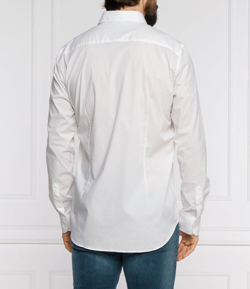 Aeronautica Militare Elegant White Slim Fit Cotton Shirt for Men's Men