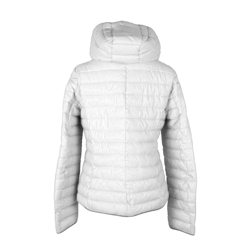 Mangano White Polyester Jackets &amp; Women's Coat