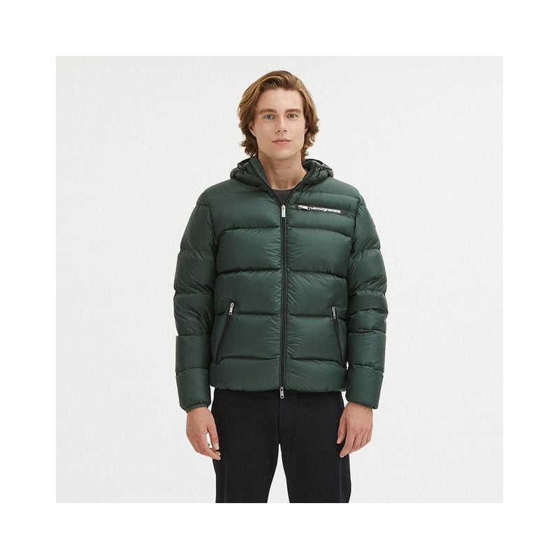 Centogrammi Sleek Dark Green Hooded Winter Men's Jacket