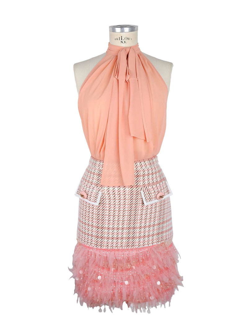 Elisabetta Franchi Pink Polyester E Cotton Women's Dress