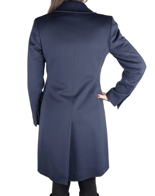 Made in Italy Elegant Blue Virgin Wool Women's Coat