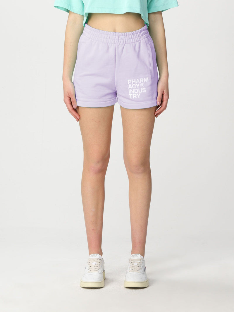 Pharmacy Industry Chic Purple Cotton Women's Shorts