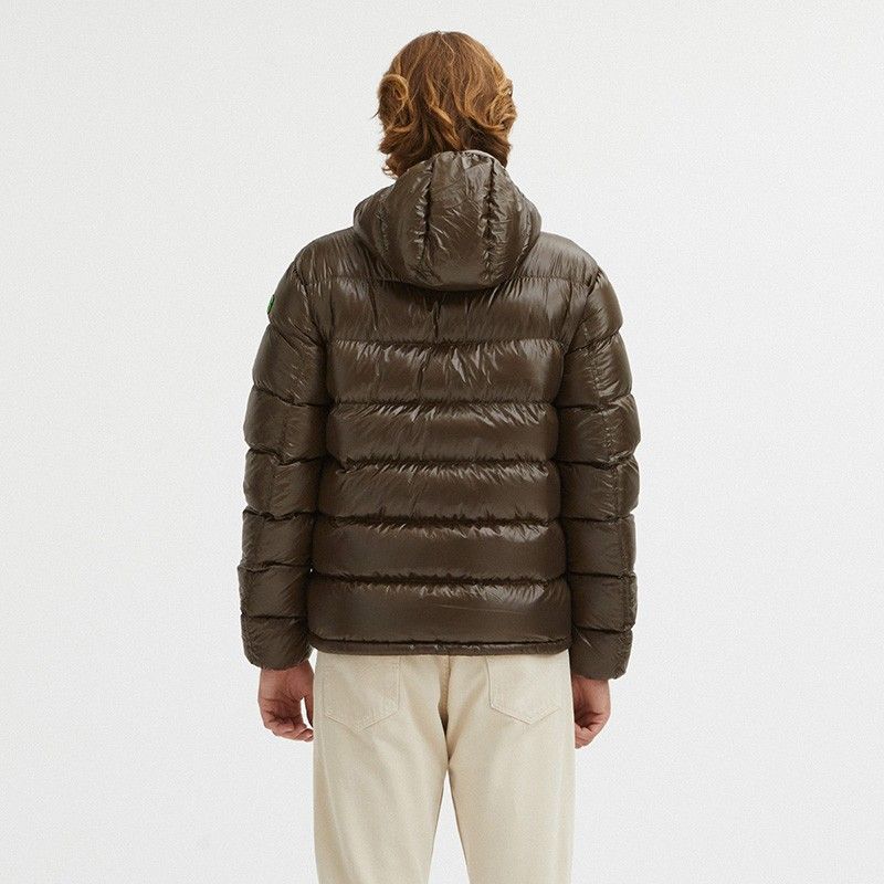 Centogrammi Reversible Hooded Jacket in Dove Grey and Men's Brown