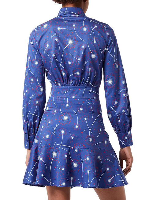 Love Moschino Chic Cotton Shirt Dress with Abstract Women's Print