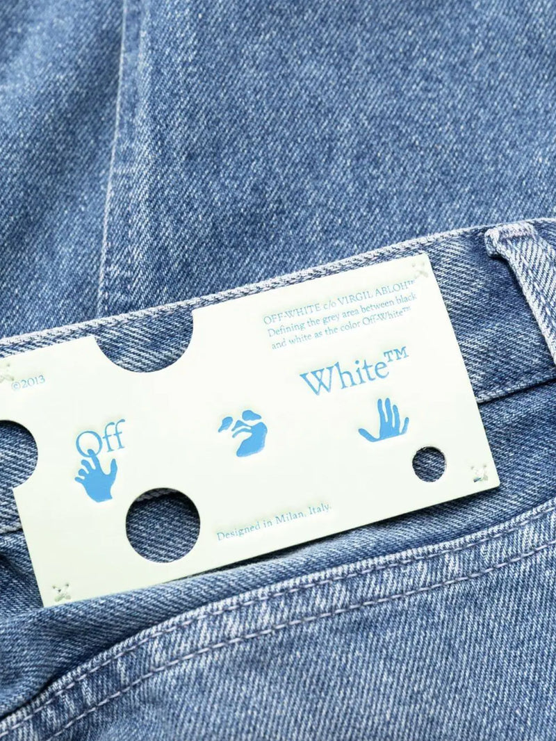 Off-White Blue Cotton Jeans &amp; Women's Pant