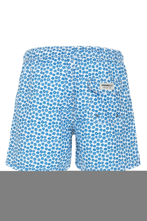 Fred Mello Chic Light Blue Beach Shorts for Men's Men