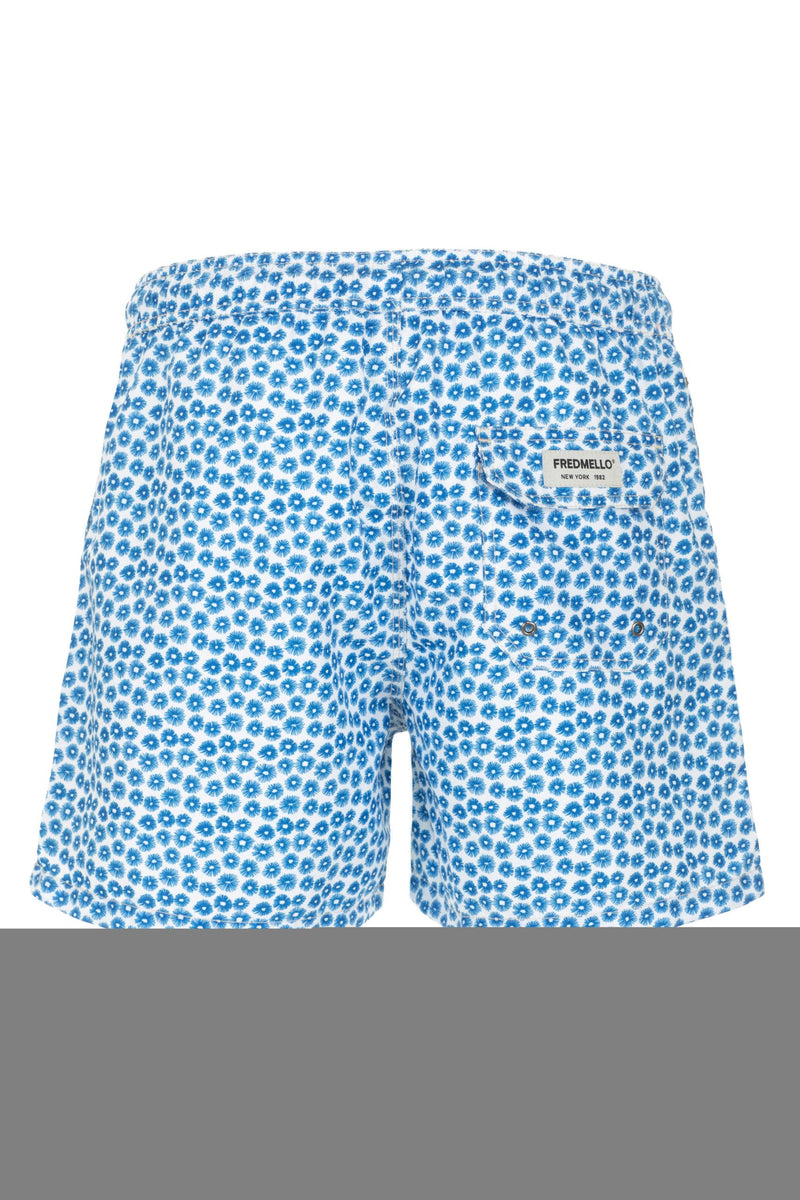 Fred Mello Light Blue Polyester Men's Swimwear