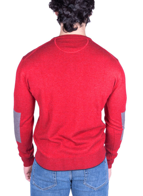La Martina Crew Neck Logo Embroidered Cotton Men's Sweater