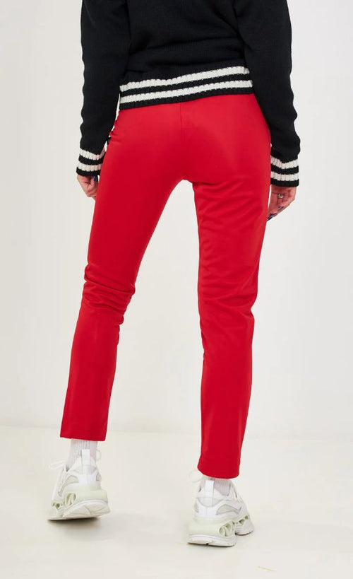 Comme Des Fuckdown Chic Pink Stretch Trousers with Logo Women's Patch