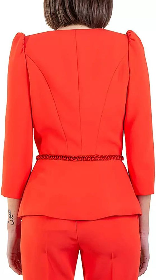 Elisabetta Franchi Red Polyester Suits &amp; Women's Blazer