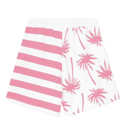 Comme Des Fuckdown Chic Pink Striped Drawstring Women's Shorts