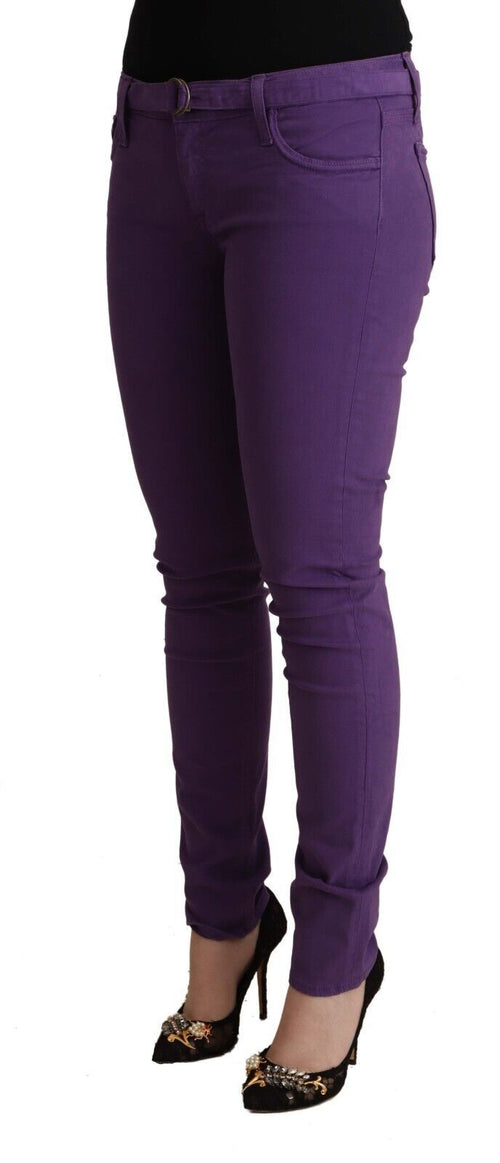 CYCLE Purple Cotton Low Waist Skinny Casual Women's Jeans