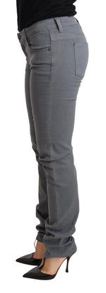 Ermanno Scervino Gray Low Waist Skinny Slim Trouser Cotton Women's Jeans