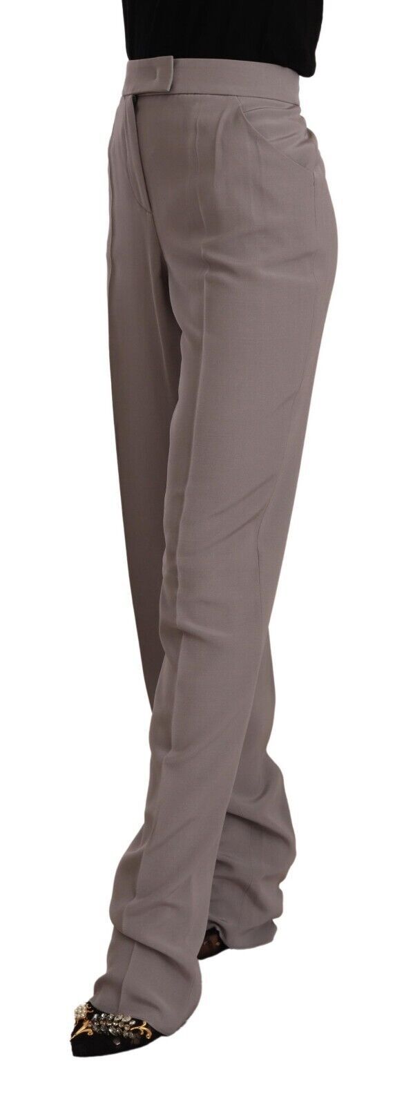 Armani Elegant High Waist Silk Blend Women's Trousers