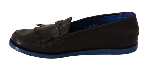 Dolce & Gabbana Italian Luxury Leather Tassel Men's Loafers