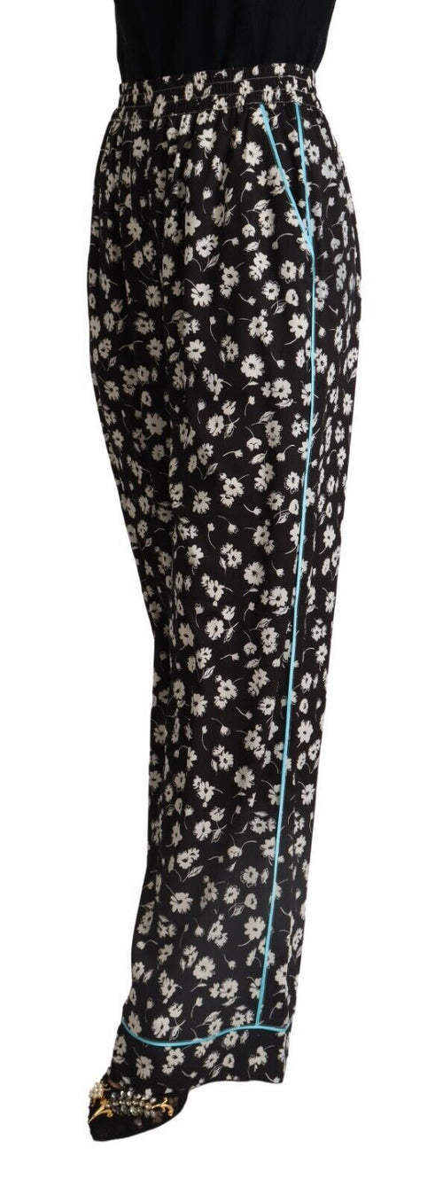 Dolce & Gabbana Elegant Floral Wide Leg Women's Pants