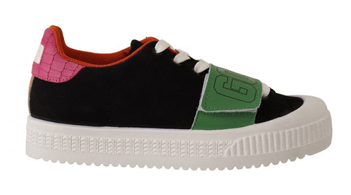 GCDS Stylish Multicolor Low Top Lace-Up Women's Sneakers