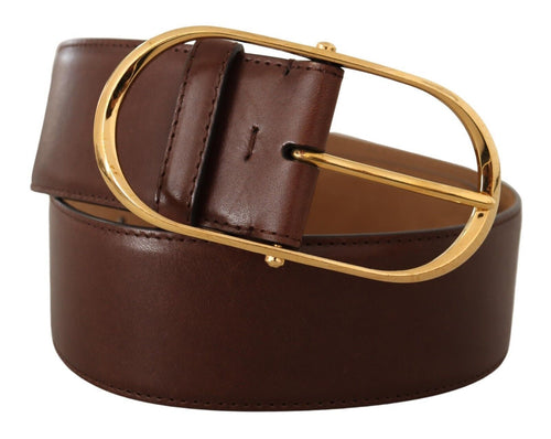 Dolce & Gabbana Elegant Oval Buckle Leather Women's Belt