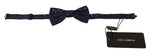Dolce & Gabbana Elegant Silk Bow Tie in Dark Men's Blue