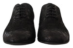 Dolce & Gabbana Black Caiman Leather Mens Oxford Men's Shoes
