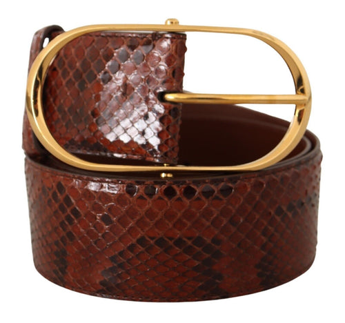 Dolce & Gabbana Elegant Python Snake Skin Leather Women's Belt