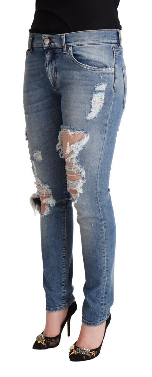 Dolce & Gabbana Chic Distressed Denim Skinny Women's Jeans