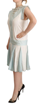Sergei Grinko Multicolor Faux Pearl Sleeveless Shift Midi Women's Dress
