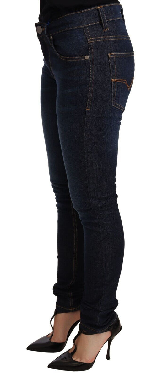Versace Jeans Elegant Low Waist Skinny Designer Women's Jeans