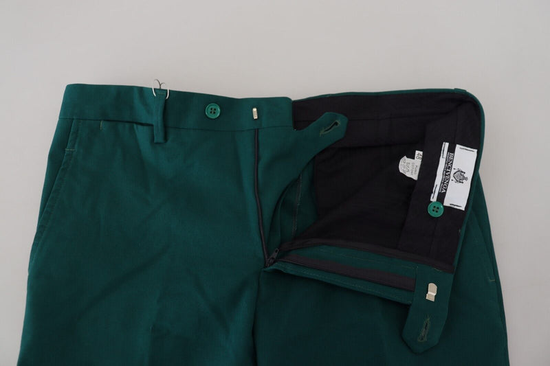 BENCIVENGA Elegantly Tailored Green Pure Cotton Men's Pants