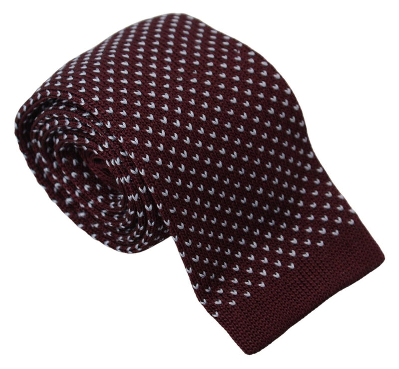 Lanvin Elegant Bordeaux Silk Bow Men's Tie