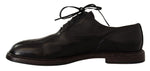 Dolce & Gabbana Black Leather Mens Lace Up Derby Men's Shoes