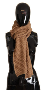 Dolce & Gabbana Elegant Dark Brown Knitted Women's Scarf