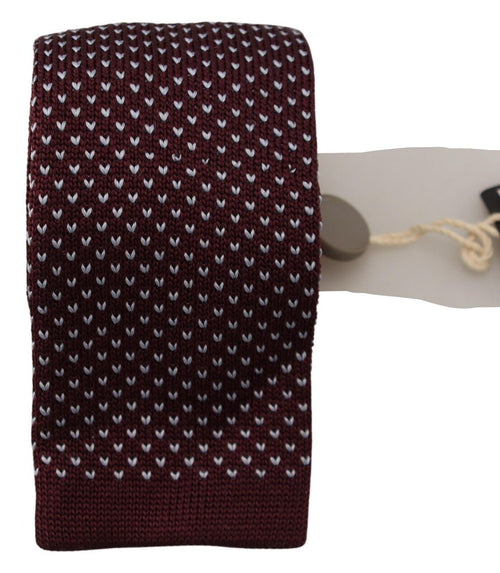 Lanvin Bordeaux Dotted Classic NeckMen's Adjustable Men Silk Men's Tie