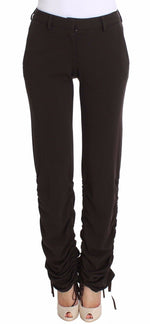 Ermanno Scervino Chic Brown Casual Trousers for Sophisticated Women's Style