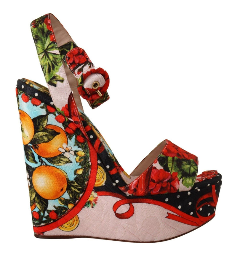 Dolce & Gabbana Elevate Your Step in Multicolor Brocade Women's Heels